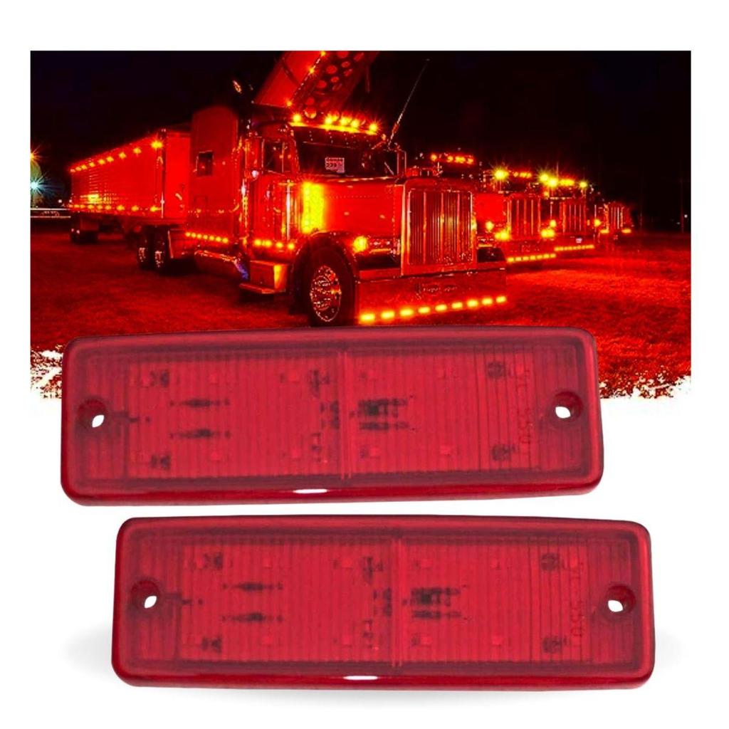 Красный светодиодный габаритный фонарь прицепа, прямоугольный светодиодный/SMD габаритный фонарь для грузовика, прицепа, дома на колесах, кемпера, пикапа, внедорожника, ударопрочный, универсальная посадка
