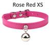 Solid Leather With Bell Safety Kitten Puppy Neck Strap Dog Necklace Cat Collar Pet Accssories