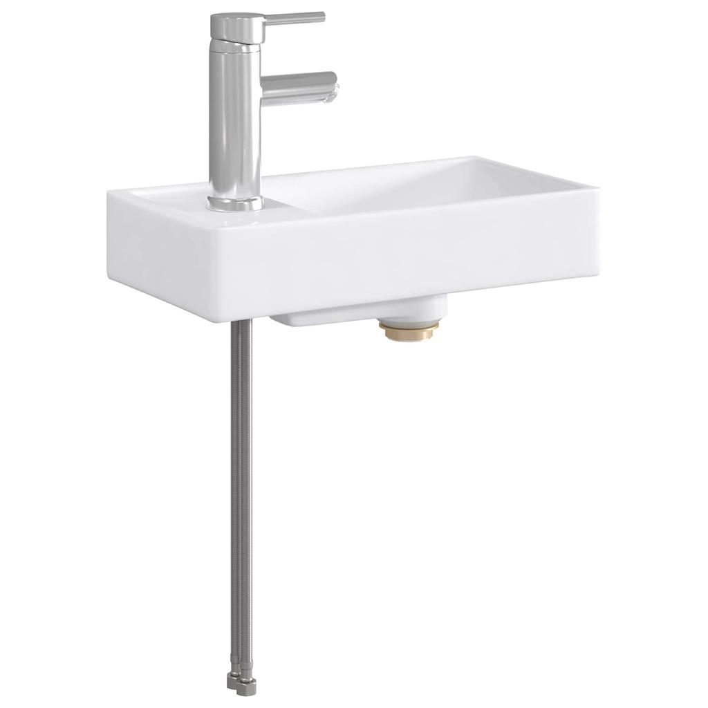 Bathroom Sink Chrome 40.5 x 22.5 x 11.5 cm Metal