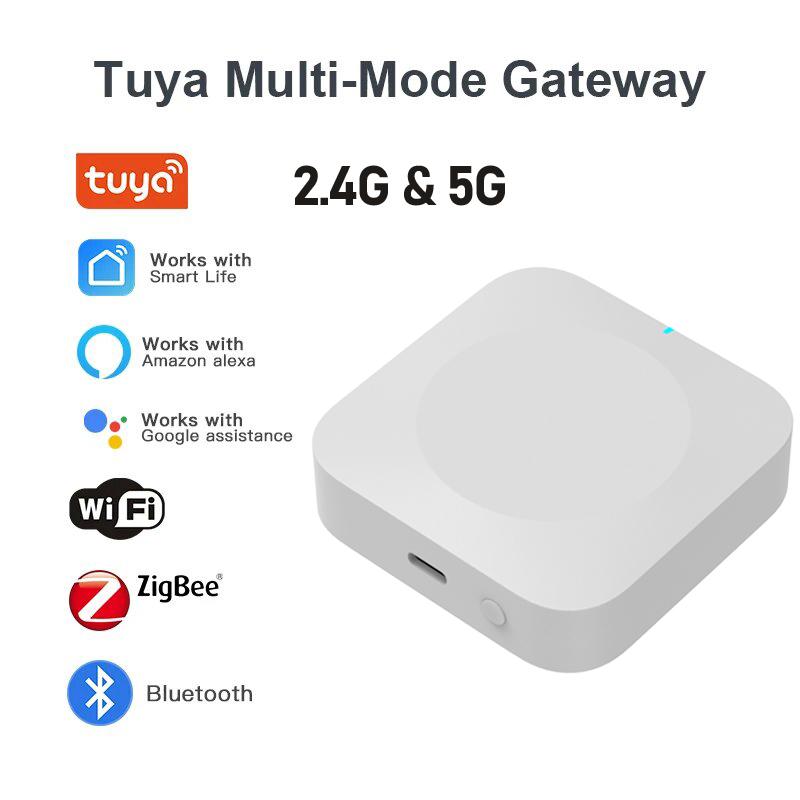 2.4G 5G Tuya ZigBee Bluetooth Wireless Gateway Hub Multi-Mode Bridge Mesh Remote Controller Smart Life APP Alexa Google Home