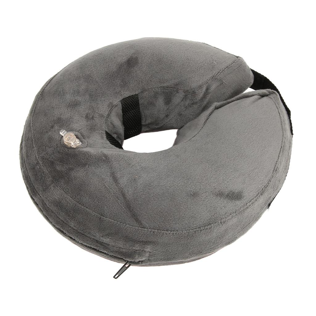 Pet Cone Collar Short Plush Protective Inflatable After Surgery Pet Recovery Collar for Dogs and Cats
