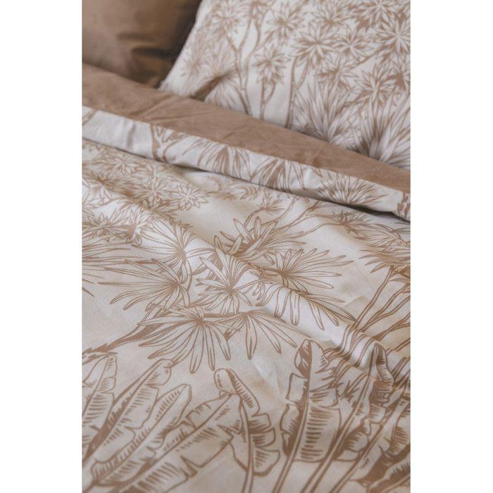 Housse de couette "Nora/Tamara/Java" toutes dimensions Réversible 100% Coton / 57 Fils/cm² l'Effet Papillon - Java - 140 x 200 cm -