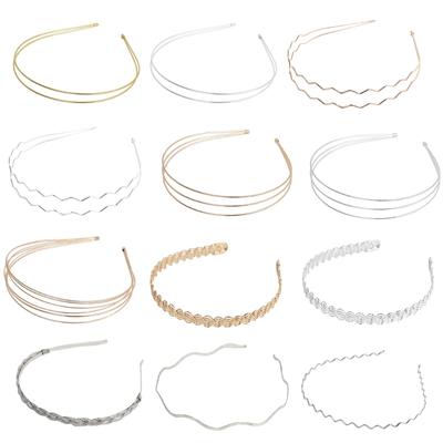 Металлическая DIY Свадебная повязка на голову Корона невесты Золотой головной убор Аксессуар для волос Основа для повязки на голову