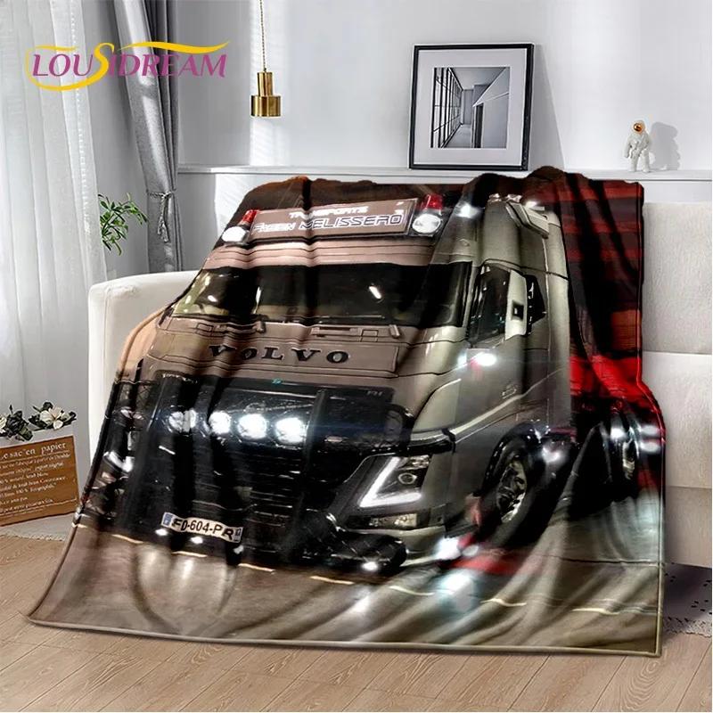 HD Volvo Truck Lorry 3D Печать Мягкие фланелевые одеяла, Пледы Удобные одеяла для пикников, кроватей, диванов, дома, спальни, подарки