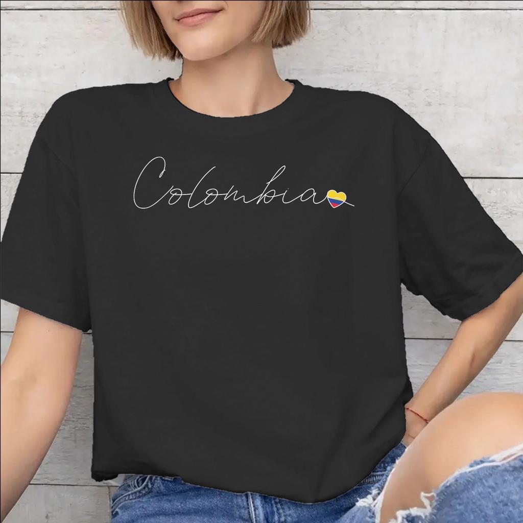 Colombia Flag Merch Unisex T Shirt Cotton Tee Graphic Print Tshirt Clothes