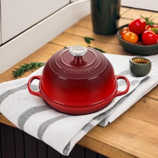 Le Creuset хлебопечь 24 см вишневый красный хлеб выпечка домашняя выпечка прямой огонь IH можно мыть в посудомоечной машине японский [Авторизованный продукт]