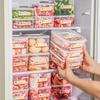 4 сетки, ящик для хранения продуктов питания, фруктов, портативное отделение, органайзеры для холодильника, морозильной камеры, упакованное мясо, лук, имбирь, прозрачный, хрустящий