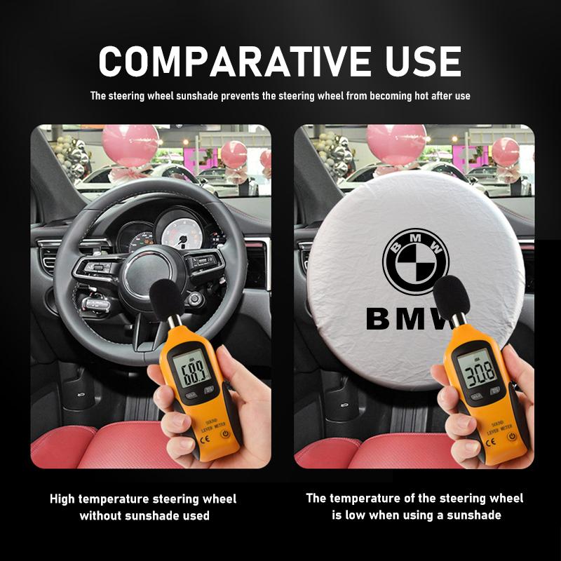MXUI1 Universal Car Steering Wheel Anti-UV Cover Sun Shade Protector For BMW X1 X3 E39 E46 E30 E36 E87 E60 E90 F26 G02 E70 F15 E53 G05