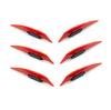 6Pcs Red Motorcycle Side Winglet Wings Wind Spoiler Trim Air Deflector