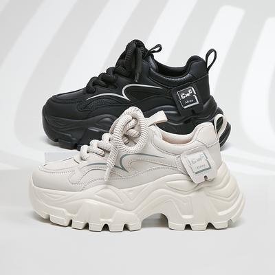 Платформенные кроссовки для женщин осень-зима новые туфли на платформе повседневные универсальные спортивные туфли корейская версия с увеличением высоты платформы женская обувь