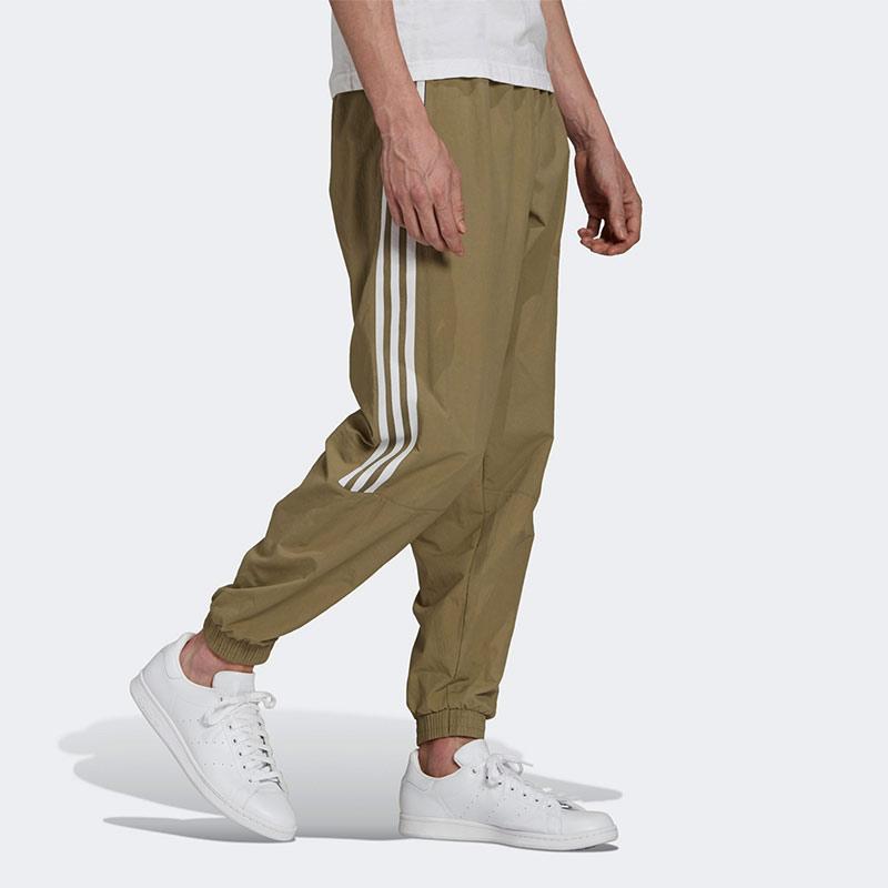 adidas Спортивные брюки Originals Lock Up с полосатым логотипом, мужские брюки, зеленые H41386