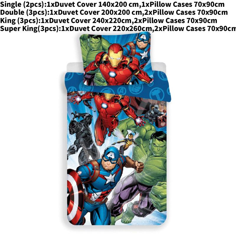 Marvel Avengers Bed Cover Style Cottonpolyester Blend For Kids Teens Bedroom Decor