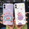 Прозрачный чехол Kawaii Kirby для Samsung Galaxy S8 S9 S10 S10e S20 S21 FE S22 Plus M31 M32 M52 Note 8 9 10 Lite 20 Ultra Cartoon Capa