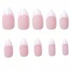 360 шт./коробка глянцевые мягкие гелевые розовые французские типсы средние миндально-белые простые накладные ногти 10 сеток накладные ногти