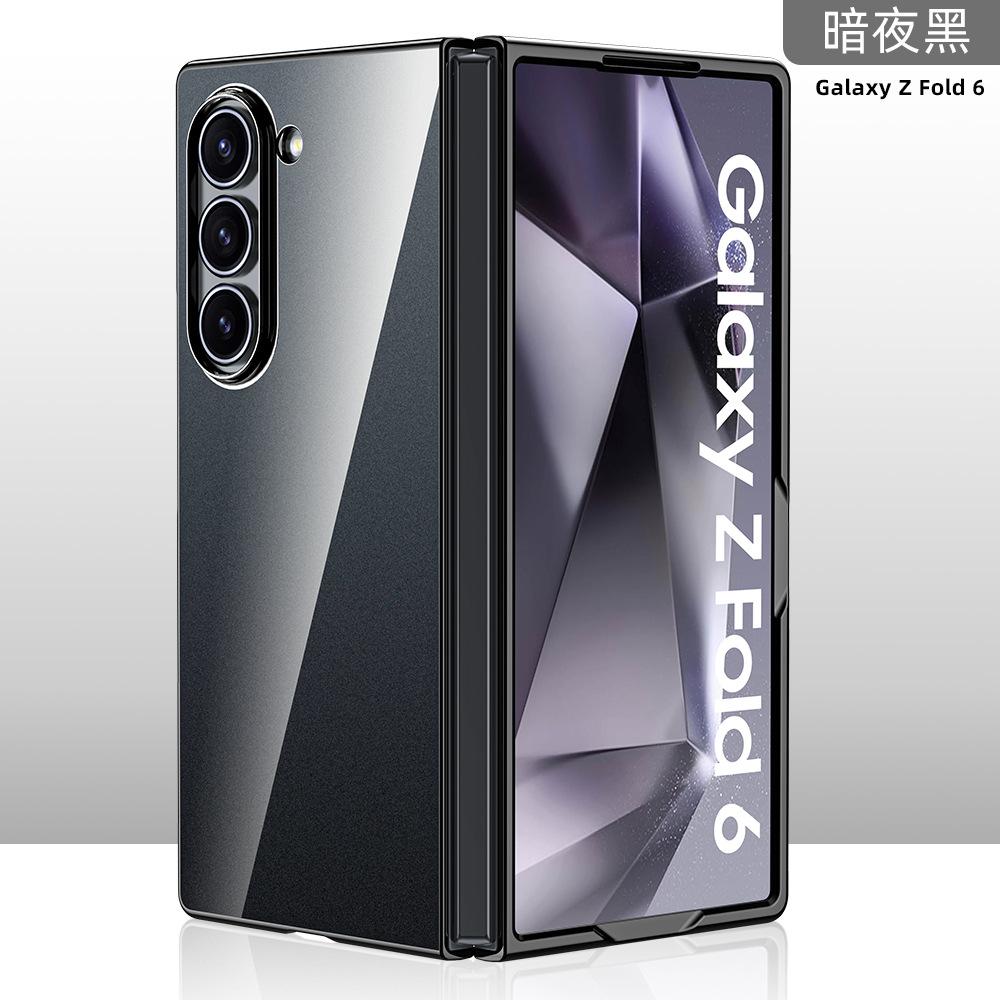 Suitable for Samsung ZFold6 electroplated phone case, foldable screen w25 electroplated transparent Galaxy business protective case