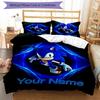 Sonic Adventure Custom Name Text Print 1Pc Bedding Set Duvet Cover With Two Pillowcases Soft Bed Linen For Household Bedroom