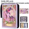 400pcs/900pcs My Little Pony Card Album Book Folder 4/9 Card Slots Collections Zipper Double Pocket Zipper Card Binder Holder