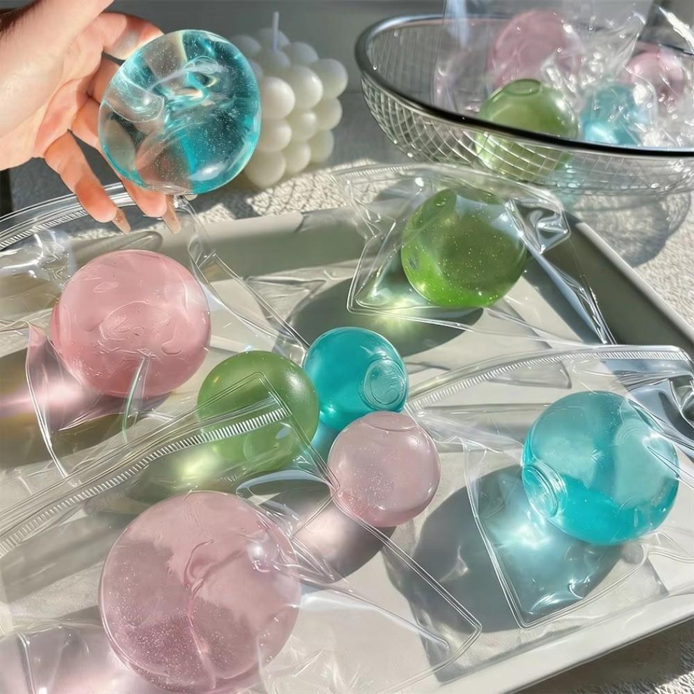 Soft Coconut Oil Squishy Ball Transparent Ball Quick-rebound Squeeze Toy Squishy Toys Decompress