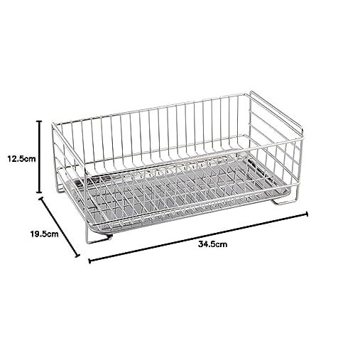 Pearl Metal Slim Stainless Steel Draining Basket, At Aqua, HB-3937, Silver