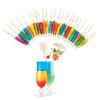 50Pcs Mixed Color Mini Umbrellas Parasol Snack Cocktail Party Pick Decoration ADM