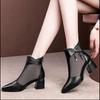 Fashion Net Boots Women's 2025 Spring and Summer New Single Shoes Women's Cool Boots Medium Heel Mesh Shoes Children's Thick Heel Bag Head Sandals