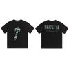 Cross-border new graffiti letter printing European and American street trendy brands loose and versatile casual men's and women's short-sleeved round