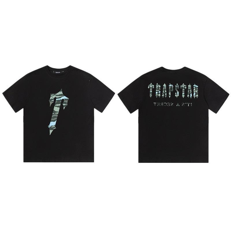 Cross-border new graffiti letter printing European and American street trendy brands loose and versatile casual men's and women's short-sleeved round