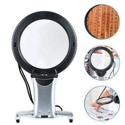 10 см светодиодная лупа Hand Free с подсветкой для чтения ювелирных изделий, увеличительное стекло для ношения на шее для пожилых людей, шитья, вышивки крестом