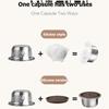 A02V-Reusable Espresso Pods For Nespresso Vertuo /Next/Plus Refillable Coffee Capsule W/H Silicone Cap Spoon & Brush