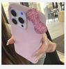 2025 Luxury Rhinestone Bow Litchi Pattern Leather Shockproof Phone Case For iPhone 16 15 14 13 12 11 Pro Max X XS XR 7 Plus Soft Case