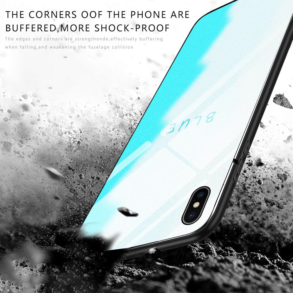 Чехол для телефона из закаленного стекла для iPhone 11 12 13 14 15 16 17 Redmi 10 12 14C Note10 Note14 Xiaomi 11Lite PocoC75 Мягкий край Ударопрочный Гладкий чехол