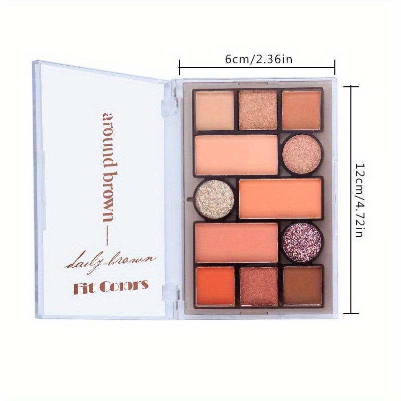 12-цветная комплексная палитра пудр для макияжа, матовая перламутровая пудра цвета земли, румяна, пудра для бровей, палитра теней для век
