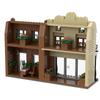 Сцена MOC игрушка мальчик девочка цветочный магазин вид улицы город DIY сборка из мелких строительных блоков подарок