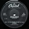 7inch Record JOE SOUTH - Don't You Be Ashamed (To Call My Na CL15594 Capitol Records 1969 UK Pop Used