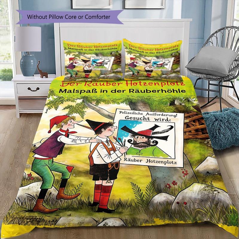 Der Räuber Hotzenplotz Movie Duvet Cover Set, German Classic Kids Bedding With 2 Pillowcases, No Comforter, Bedroom Gift For Children Fans