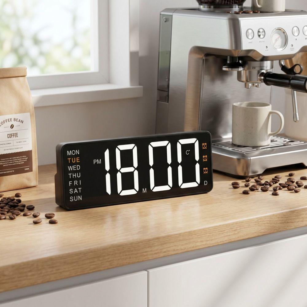 Adjust Brightness Large Digital Clock RGB Colors LED Electronic Clock Table Alarm Clock Smart Home