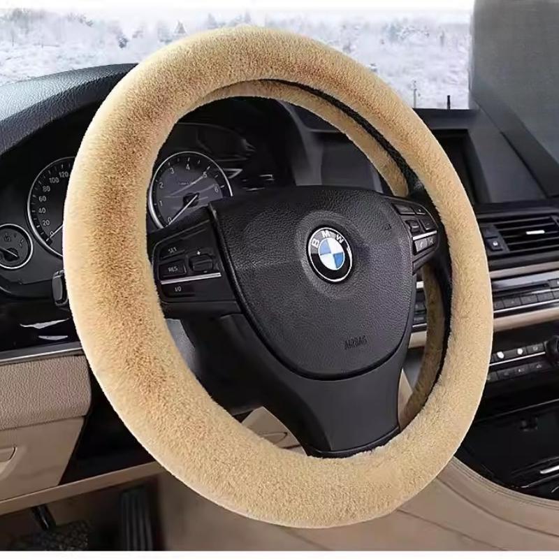 Универсальный очаровательный зимний теплый мягкий плюшевый чехол на руль автомобиля, модное украшение автомобиля