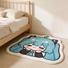 Two-dimensional Q Version Carpet Imitation Cashmere Bedroom Bedside Stain-resistant Anti-slip Living Room Sofa Floor Mat Cartoon Animation Foot Mat