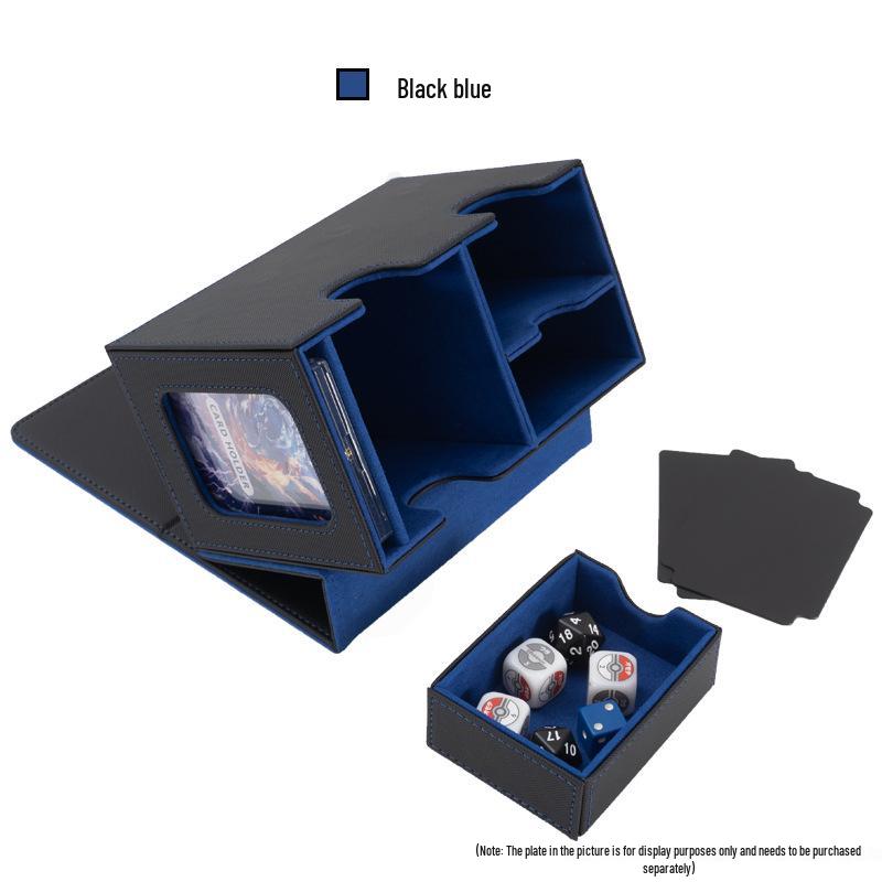 Dual Compartment Game Card Storage Box for 160+ Double Sleeved Cards - Fits Werewolf, Pokemon TCG, Ultraman Decks