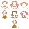 Animal Cosplay Costumes Lions Dress up Hairband Tail Skirt Bowtie and Gloves