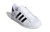 adidas Оригинальные SUPERSTAR Цветочные износостойкие низкие детские кеды для скейтбординга Белые Дети возрастом 3-7 лет FW0777