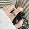 925 Silver-Plated Irregular Plain Ring for Women - Korean Simple & Trendy Design, Non-Fading