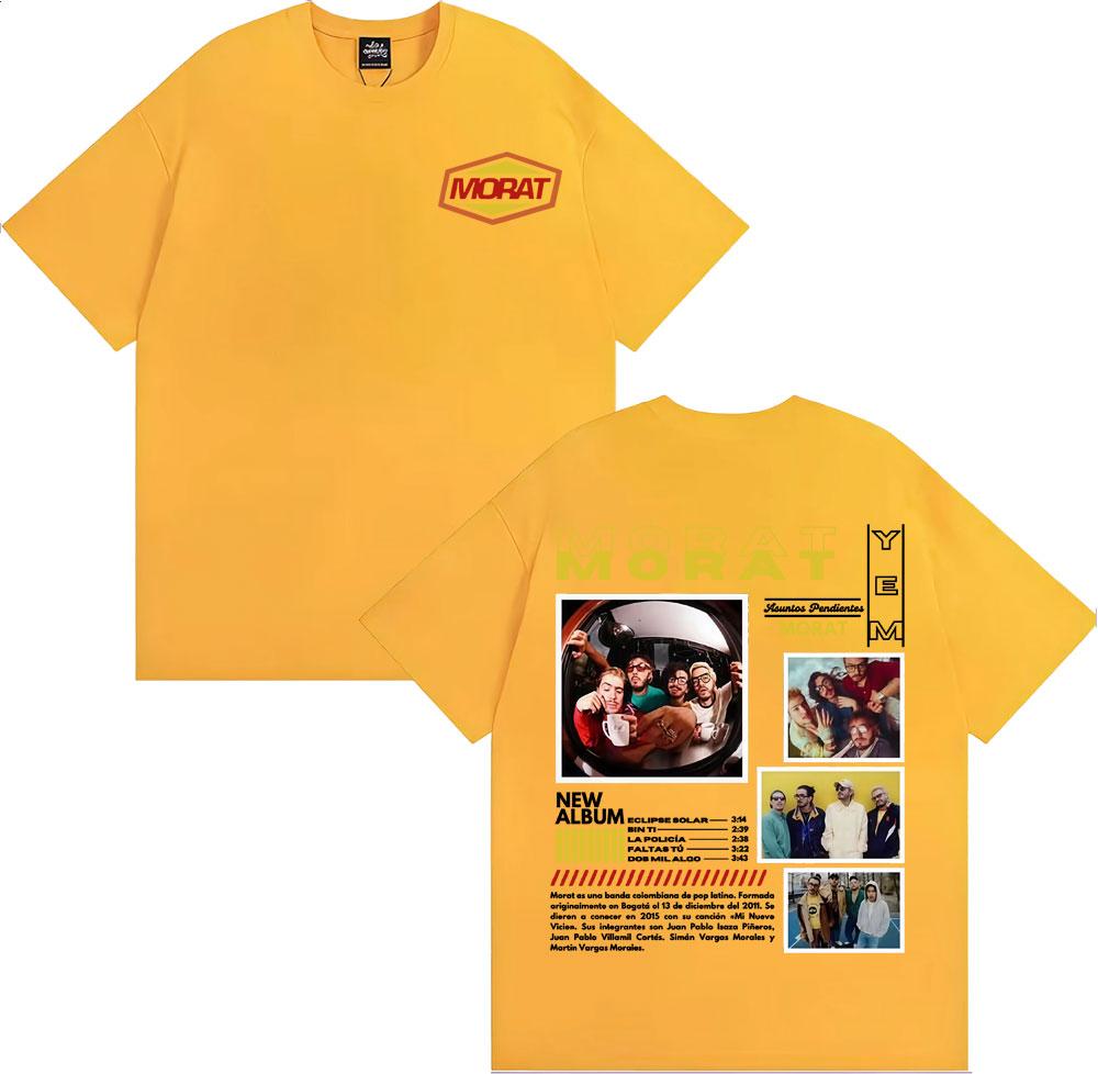 Band Morat New Album Asuntos Pendientes 2025 Cover T Shirt Unisexs Clothing Harajuku Hip Hop Style Tshirts Crewneck Cotton Tshirt
