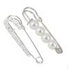 2pcs Elegant Crystal Brooch Clip For Women Scarf Coat Gown Silver