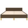 Bed Frame without Mattress Dark Brown 120 x 200 cm Fabric