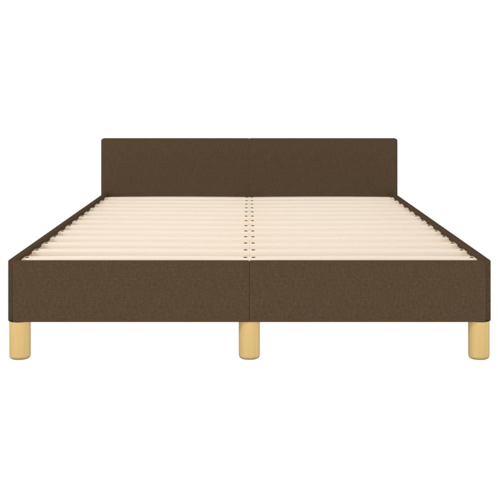 Bed Frame without Mattress Dark Brown 120 x 200 cm Fabric