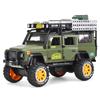 1:28 масштабов Camel Trophy Defender Литые игрушки из сплава Модели автомобилей, металлические игрушечные транспортные средства с функцией откатывания Коллекции света и звука Подарки