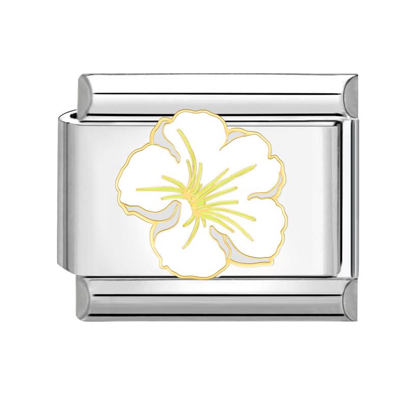 Модные цветы Глаза дьявола Сердце Бабочка Вишня Итальянские шармы из нержавеющей стали Подходят для браслета 9 мм Циркон DIY Изготовление Подарки