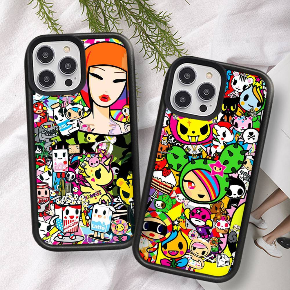 Japan T-Tokidokis Phone Case Wireless Charging PC+TPU For iPhone 11 12 13 14 15 16 17 Pro Max Plus case
