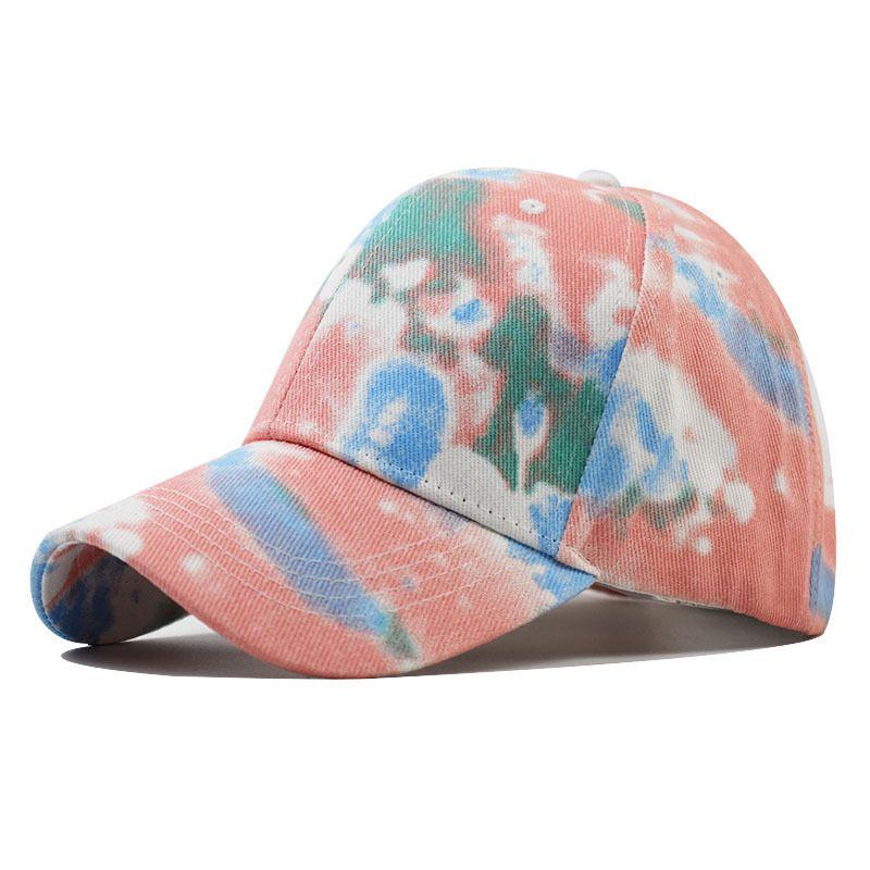 Бейсболка с принтом «Tie Dye Graffiti» для активного отдыха на весну и лето, мужская и женская хлопковая кепка «утконос», модная цветная солнцезащитная кепка и козырек от солнца